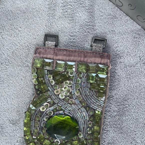 Jeweled Fred Segal, green, sequin, bellydancer belt. main image 12